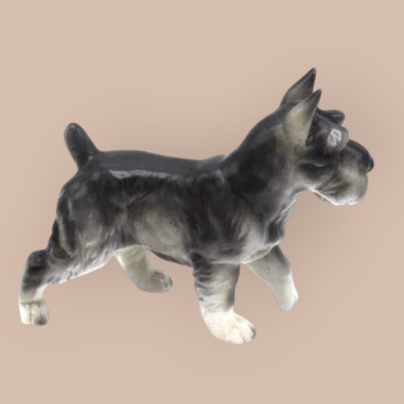 Vintage Lefton Japan Schnauzer Figurine Mid Century Modern - Picture 4 of 7